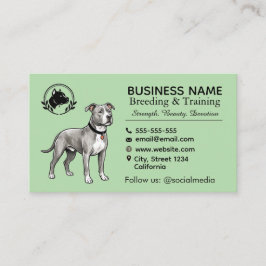 Pit Bull Terrier Kennel & Uppfödare Professionell Visitkort