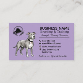 Pit Bull Terrier Kennel & Uppfödare Professionell Visitkort