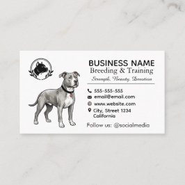 Pit Bull Terrier Kennel & Uppfödare Professionell Visitkort