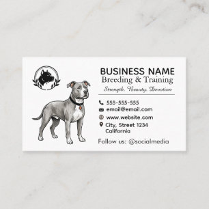 Pit Bull Terrier Kennel & Uppfödare Professionell Visitkort