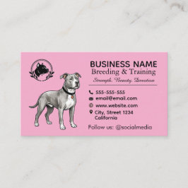 Pit Bull Terrier Kennel & Uppfödare Professionell Visitkort