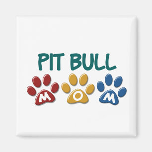 PIT BULL TERRIER Mamma Paw Skriv ut 1 Magnet