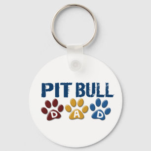PIT BULL TERRIER Pappa Paw Skriv ut 1 Nyckelring
