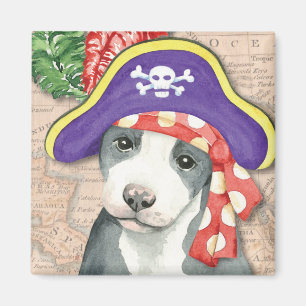 Pit Bull Terrier Pirat Magnet