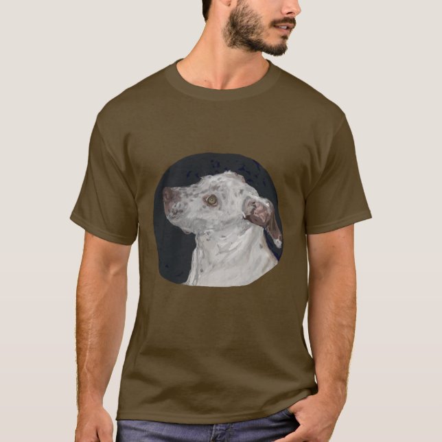 Pit bull Valporträtt  T Shirt (Framsida)