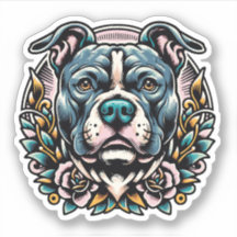 Pit Bull Vinyl Watersecure Hund Sticker