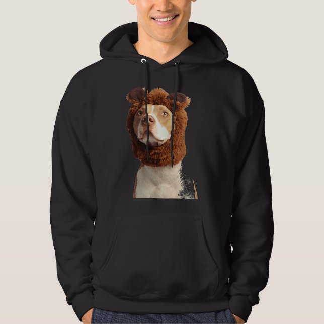 Pit Bull with Hat Hoodie (Framsida)