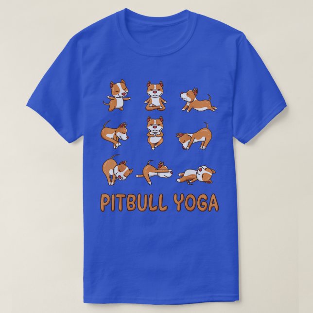Pit Bull Yoga Pitbull Yoga Pose Meditation T Shirt (Design framsida)