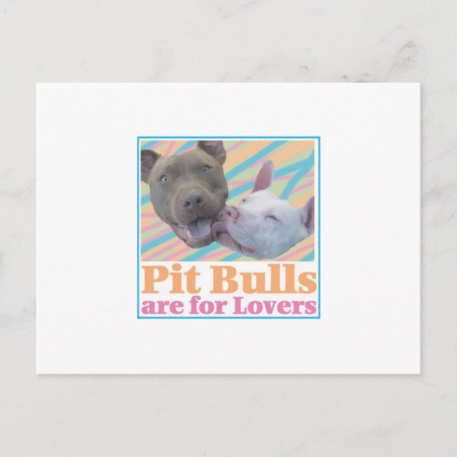 Pit Bulls är för vykort för Älskare (Framsida)