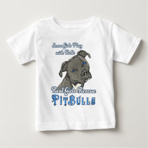 Pit Bulls för Rädding i Real Girls T Shirt
