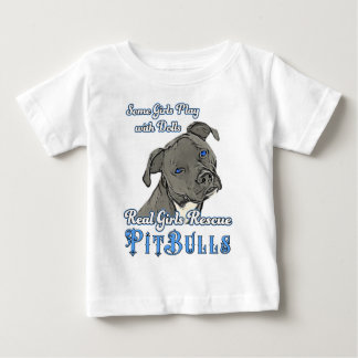 Pit Bulls för Rädding i Real Girls T Shirt