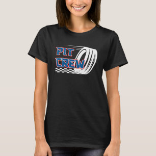 Pit Crew Burning Rubber Tävling Cars Pit Crew Chec T Shirt
