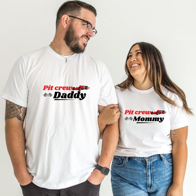 Pit Crew Car Tävling Birthday Mamma Matching T Shirt (Skapare uppladdad)