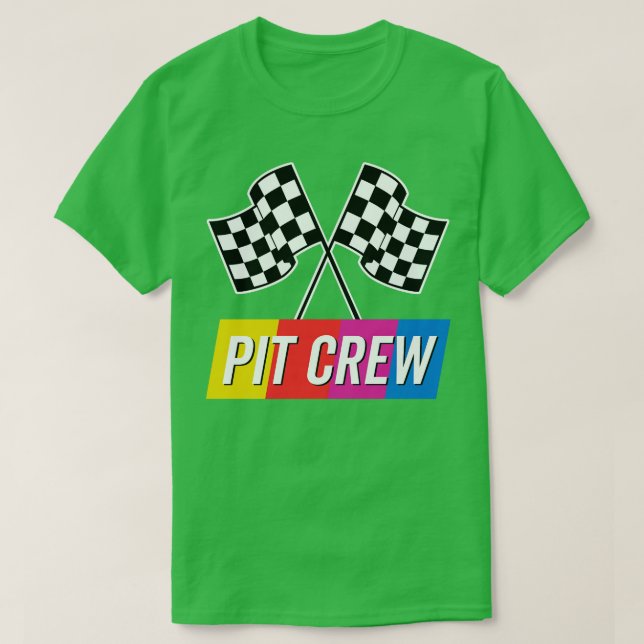 Pit Crew Colorful T Shirt (Design framsida)