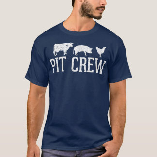 Pit Crew Cow Pig Chicken Barbecue  T Shirt