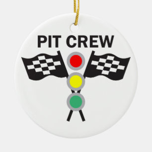Pit Crew Julgransprydnad Keramik