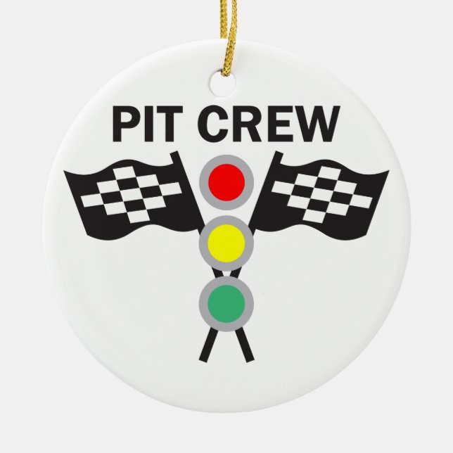 Pit Crew Julgransprydnad Keramik (Framsidan)