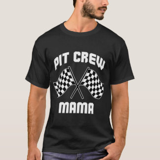 Pit Crew Mamma Hosting Tävling Car Födelsedagsfest T Shirt