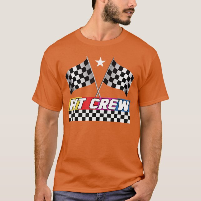 Pit Crew Racing Day for Stock Race Day Parties T Shirt (Framsida)