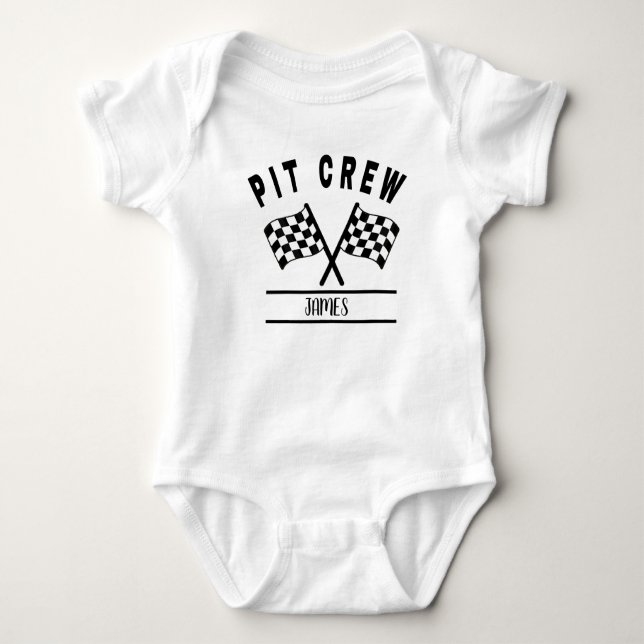 Pit Crew Shirt, Family Matching Shirt och baby T Shirt (Framsida)