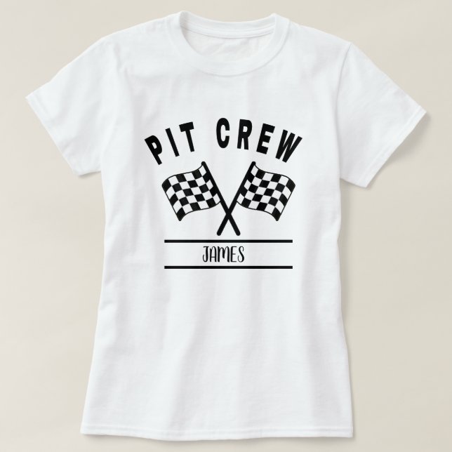 Pit Crew Shirt, Family Matching Shirt och baby T Shirt (Design framsida)