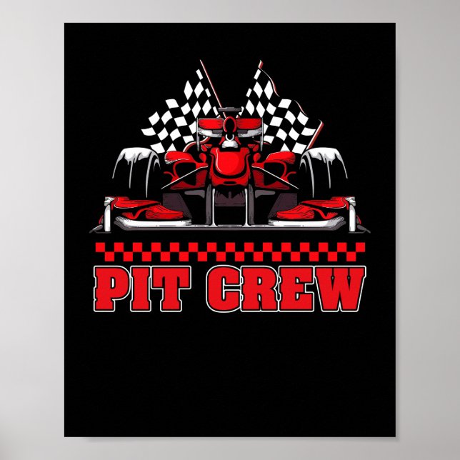 PIT CREW Tävling bil Poster (Framsidan)
