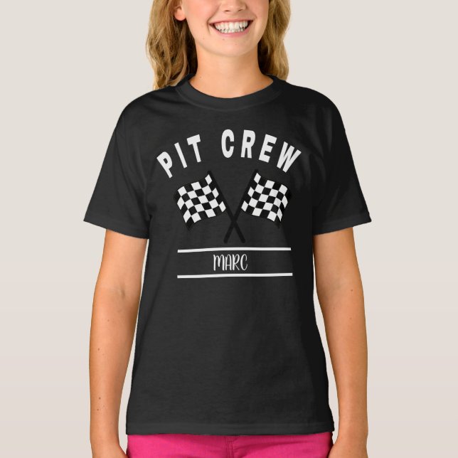 Pit Crew Tröja, Matchande familjetröja och baby   T Shirt (Framsida)