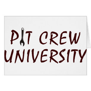 Pit Crew Universiteten Hälsningskort