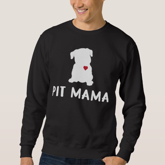 Pit Mamma Pit tjur Mamma Pet-adoptionsparametrar H Lång Ärmad Tröja (Framsida)
