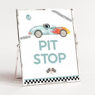 Pit Stop Tävling Födelsedagsfest-signatur Poster