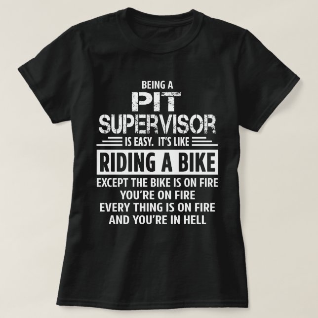 Pit Supervisor T Shirt (Design framsida)