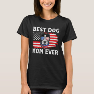 Pit tjur USA Patriotic Hund US Apparel American Fl T Shirt