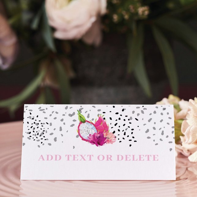 Pitaya Dragon Fruit Elegant Baby Sprinkle Placeringskort (Skapare uppladdad)