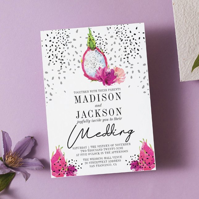 Pitaya Elegant bröllop Inbjudningar (Skapare uppladdad)