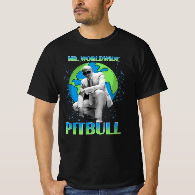 Pitbul Mr.Worldwide T Shirt (Framsida)