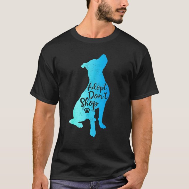Pitbull Adoptera Inte Köp Pitbulls Hund Mamma Söt T Shirt (Framsida)