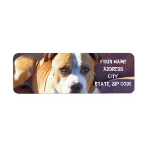 Pitbull adressetiketter returadress etikett