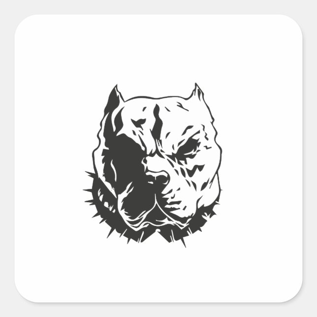 pitbull.ai fyrkantigt klistermärke (Framsida)