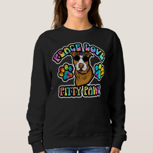 Pitbull Älskare Peace Kärlek Pitty Tassar Cute Tie T Shirt
