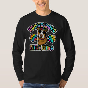 Pitbull Älskare Peace Kärlek Pitty Tassar Cute Tie T Shirt