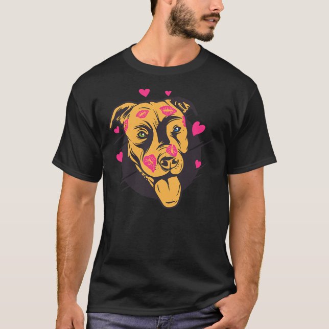 Pitbull Älskare Pit Bull Dog Älskare Animale Räddi T Shirt (Framsida)