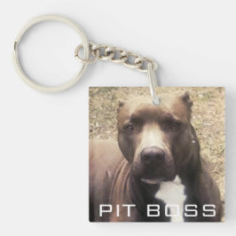 Pitbull älsklings- foto skräddarsy akryl Keychain