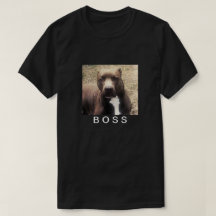 Pitbull älsklings- foto skräddarsy manar T-tröja