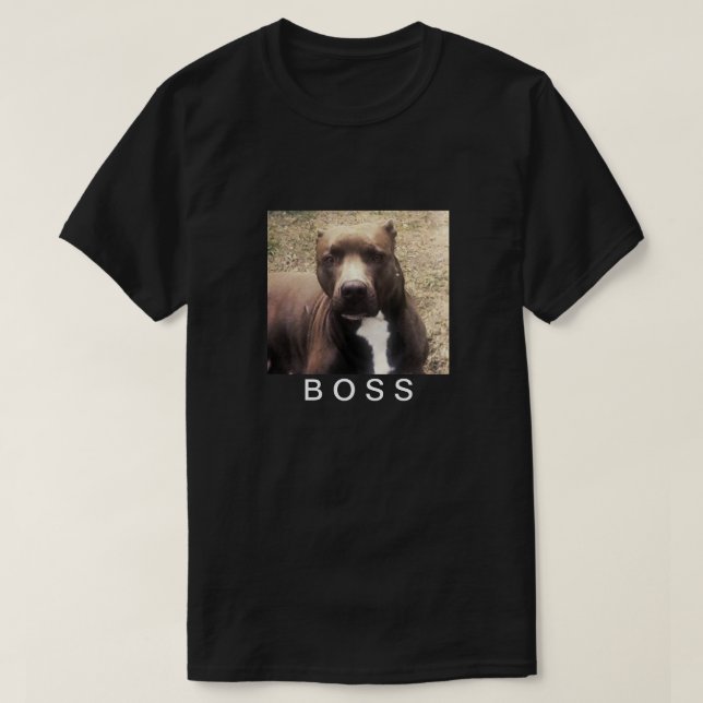 Pitbull älsklings- foto skräddarsy manar T-tröja T Shirt (Design framsida)