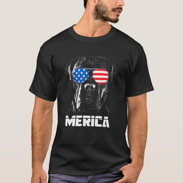 Pitbull America Independence day 4:e juli-utfall T Shirt (Framsida)