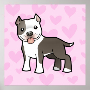 Pitbull/American Stafford Terrier Kärlek Poster