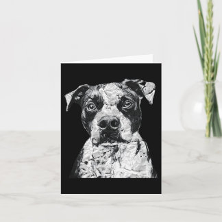 Pitbull Ansikte Cute Hund älskare Manar Women Blac Kort