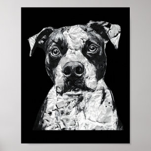 Pitbull Ansikte Cute Hund älskare Manar Women Blac Poster