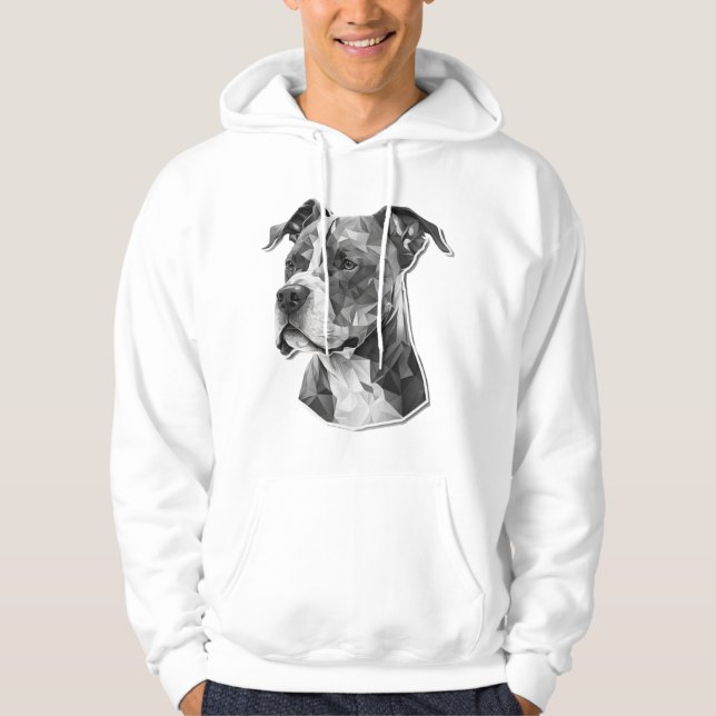 Pitbull ansikte hoodie (Framsida)
