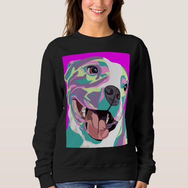 Pitbull Art T Shirt (Framsida)